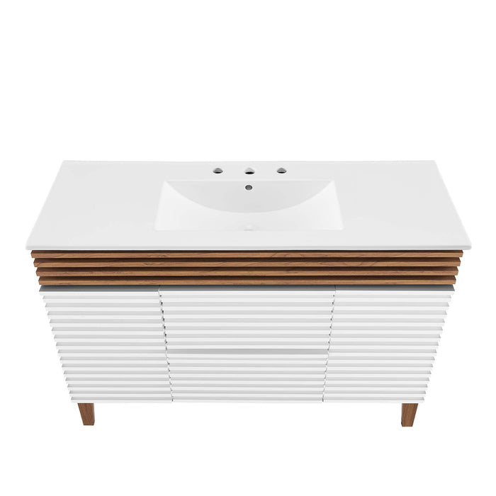 Render 48" Bathroom Vanity with White Basin Included