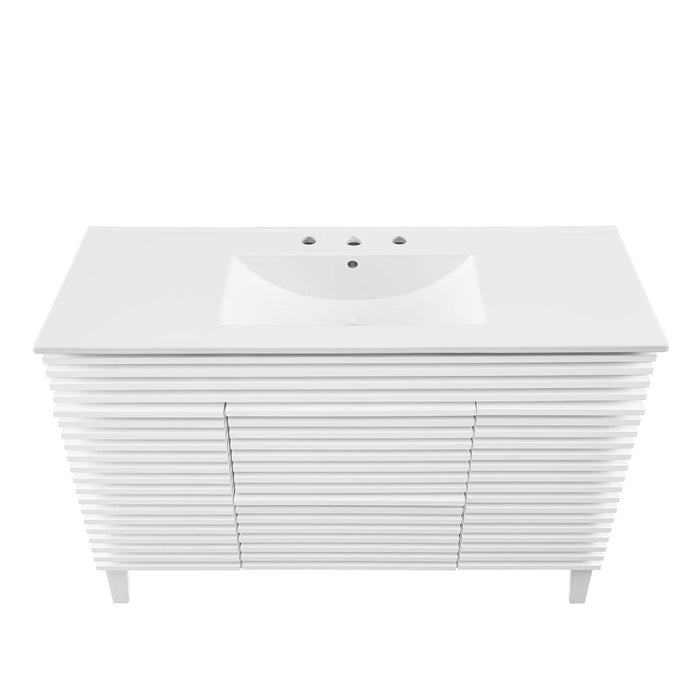 Render 48" Bathroom Vanity with White Basin Included