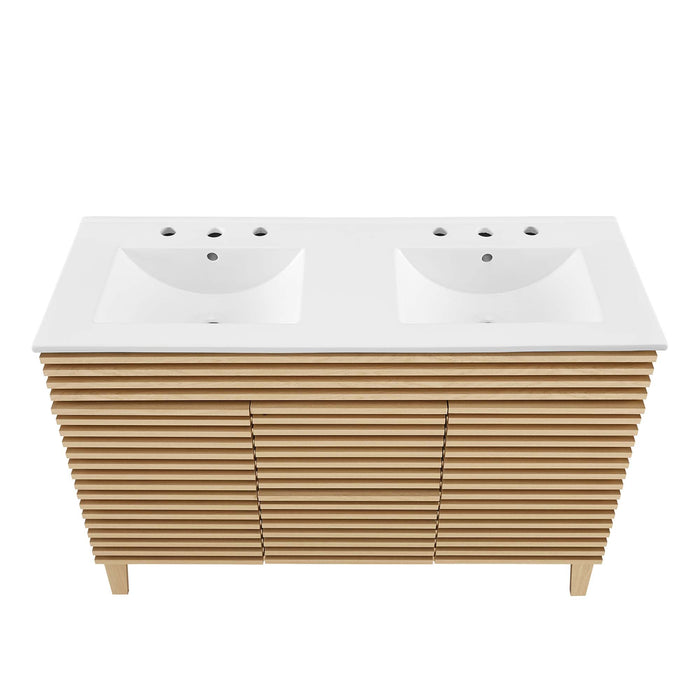 Render 48" Bathroom Vanity with White Basin Included