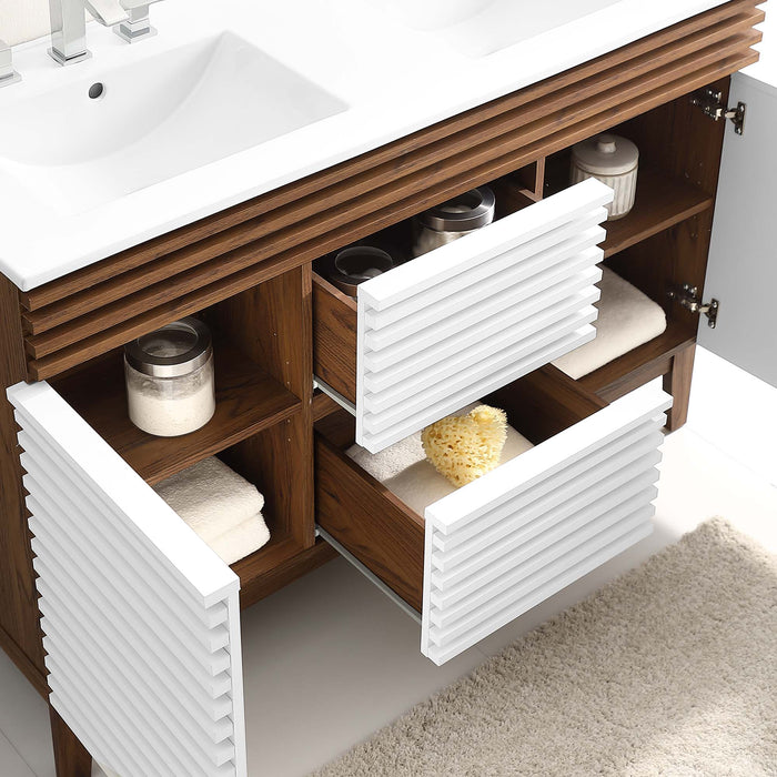 Render 48" Bathroom Vanity with White Basin Included