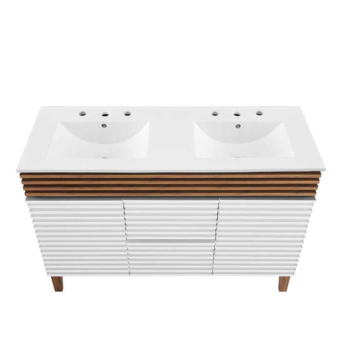 Render 48" Bathroom Vanity with White Basin Included