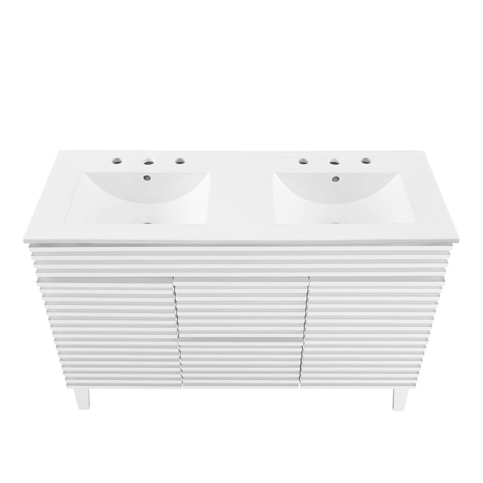 Render 48" Bathroom Vanity with White Basin Included