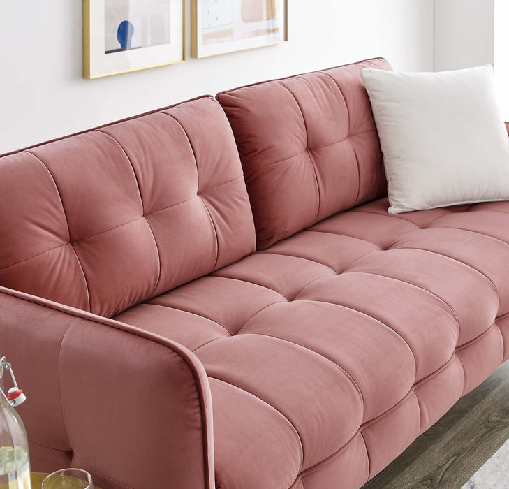 Cameron Tufted Performance Velvet Sofa