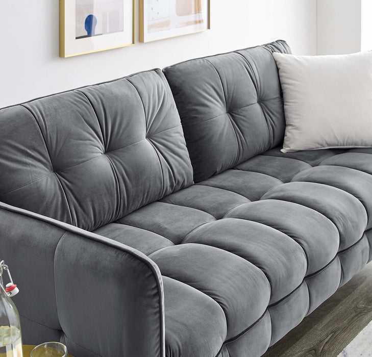 Cameron Tufted Performance Velvet Sofa