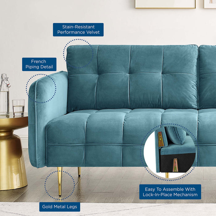 Cameron Tufted Performance Velvet Sofa