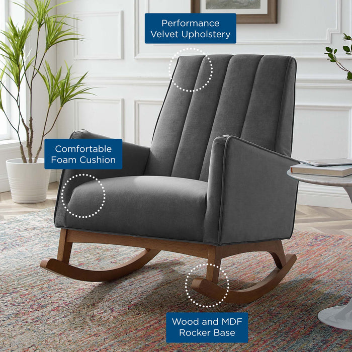 Sway Performance Velvet Rocking Chair