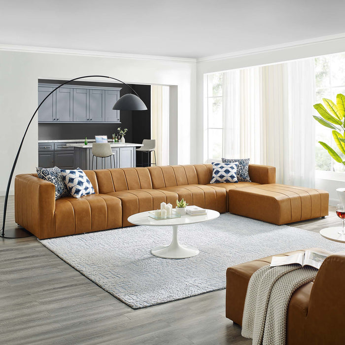 Bartlett Vegan Leather 5-Piece Sectional Sofa