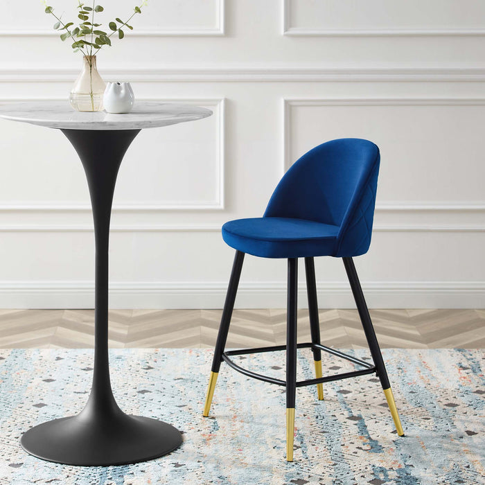 Cordial Performance Velvet Counter Stools Set of 2