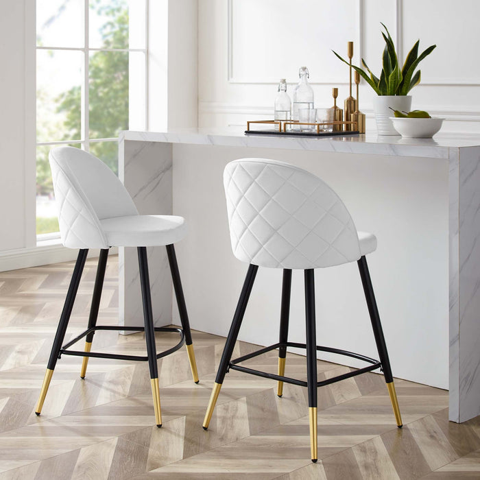 Cordial Performance Velvet Counter Stools Set of 2