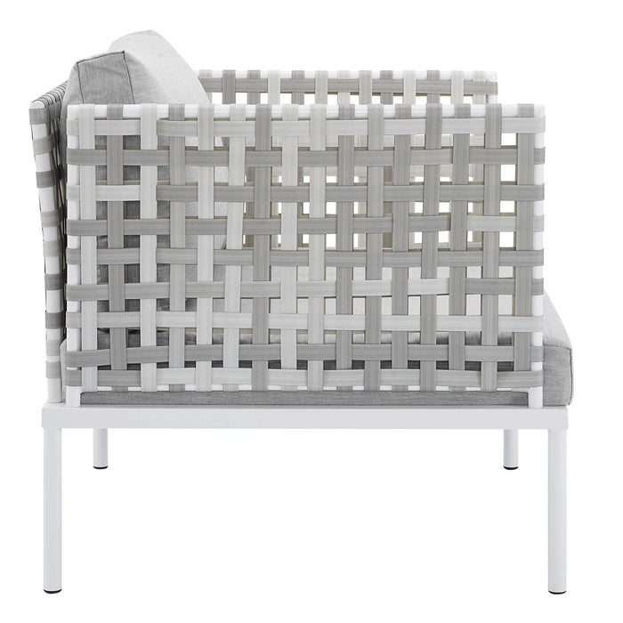 Harmony Sunbrella® Basket Weave Outdoor Patio Aluminum Armchair