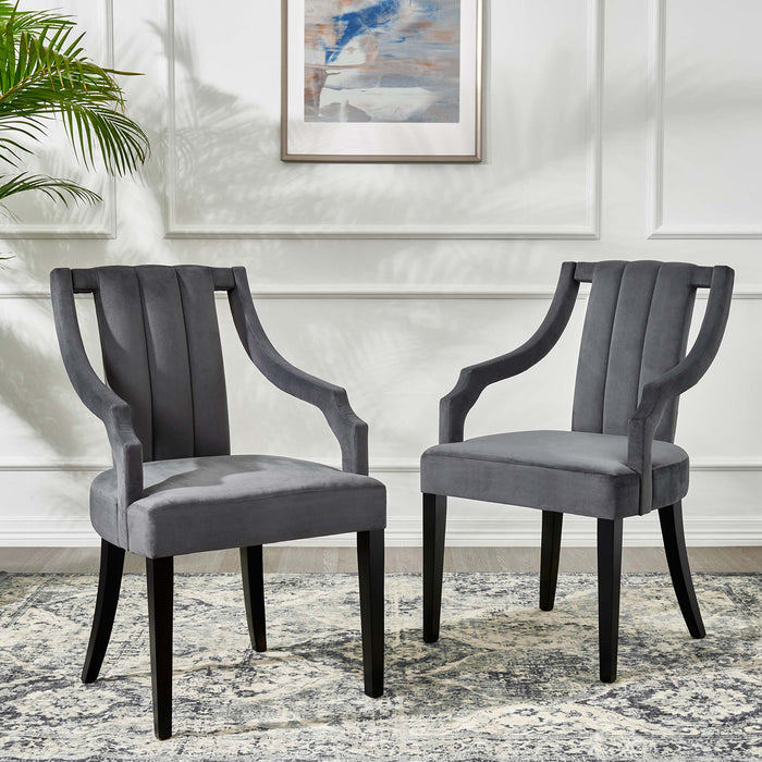 Moxie Upholstered Fabric Dining Armchairs - Set of 2