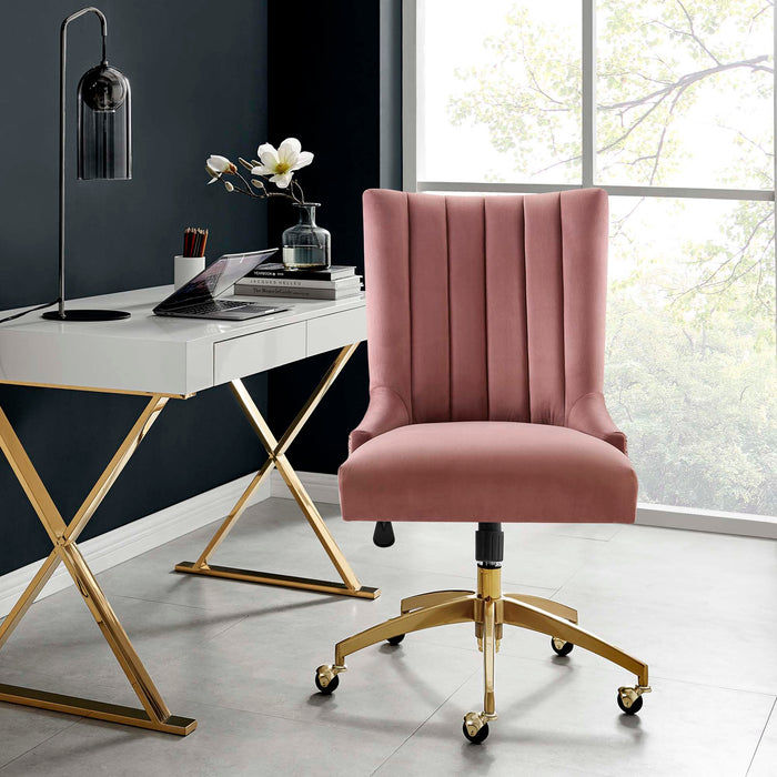 Empower Channel Tufted Performance Velvet Office Chair