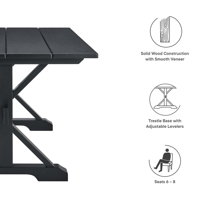 Windchime 71" Wood Dining Table