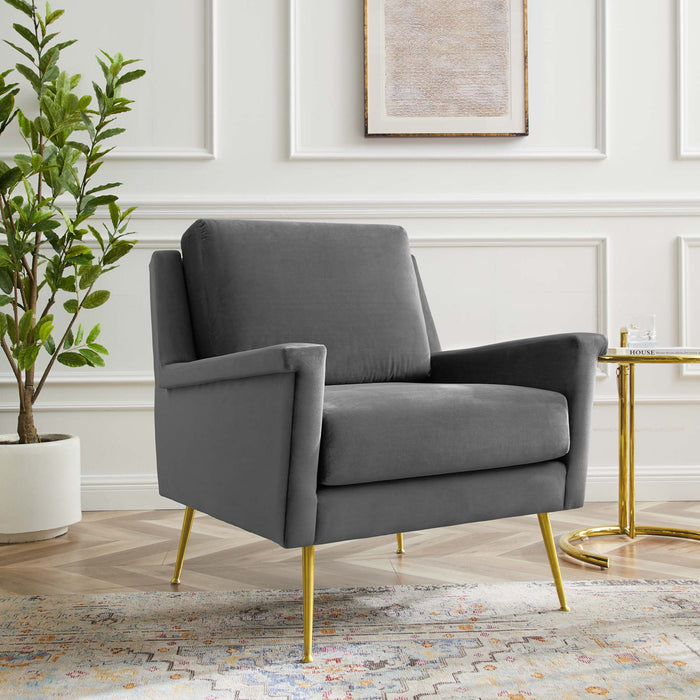 Chesapeake Performance Velvet Armchair