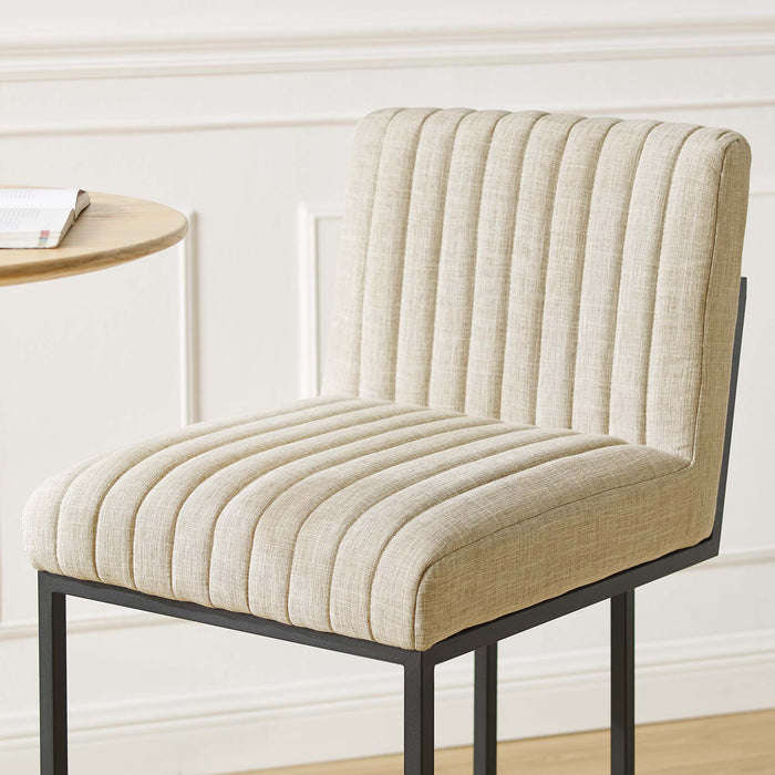 Indulge Channel Tufted Fabric Bar Stool