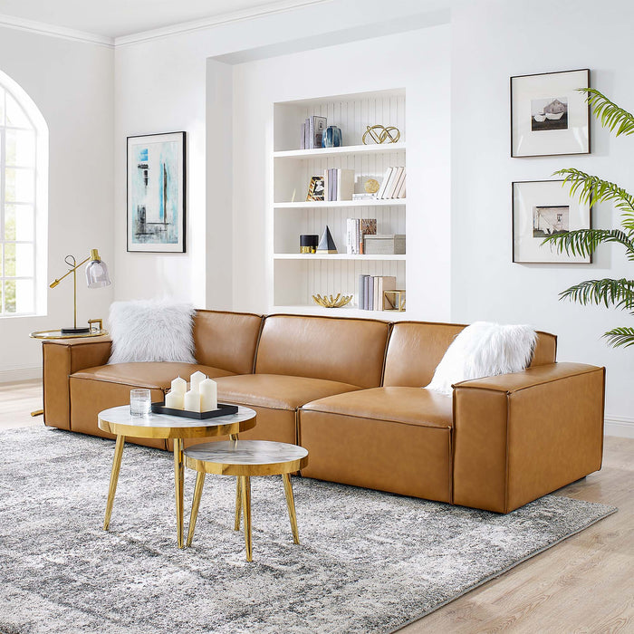 Restore Vegan Leather 3-Piece Sofa