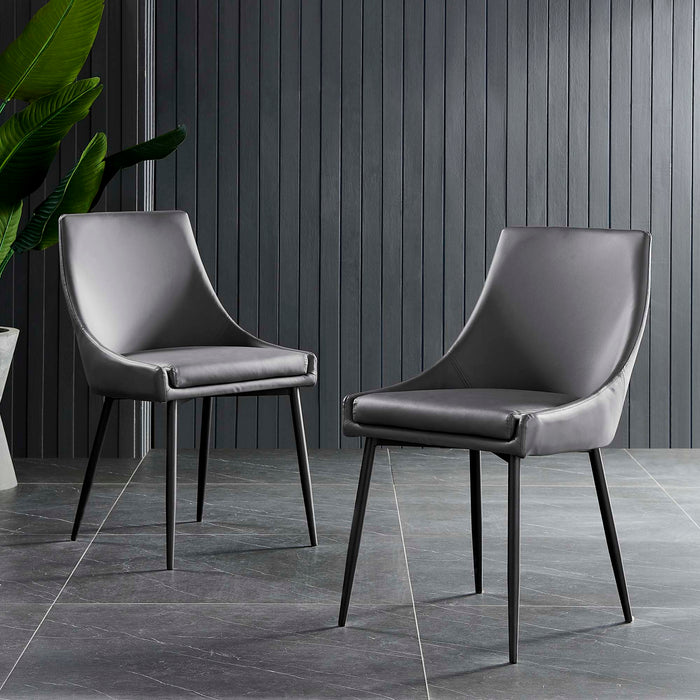 Viscount Vegan Leather Dining Chairs - Set of 2