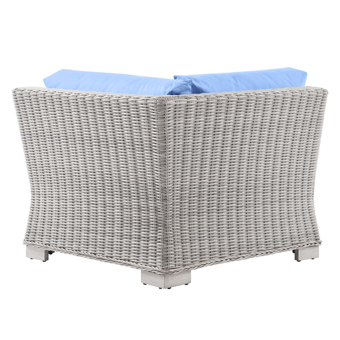 Conway Outdoor Patio Wicker Rattan Corner Chair