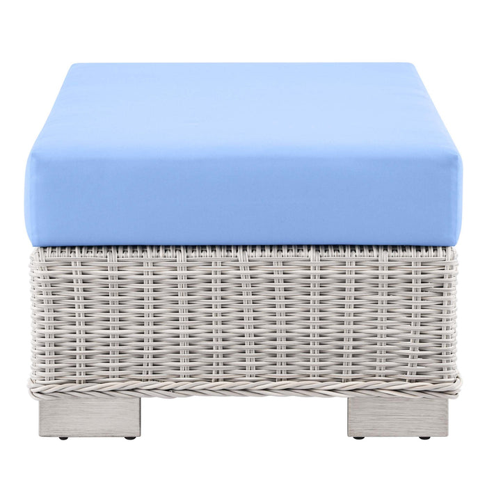 Conway Outdoor Patio Wicker Rattan Ottoman