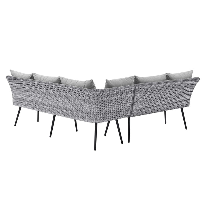 Endeavor Wicker Rattan Outdoor Patio Wicker Rattan Seating Set