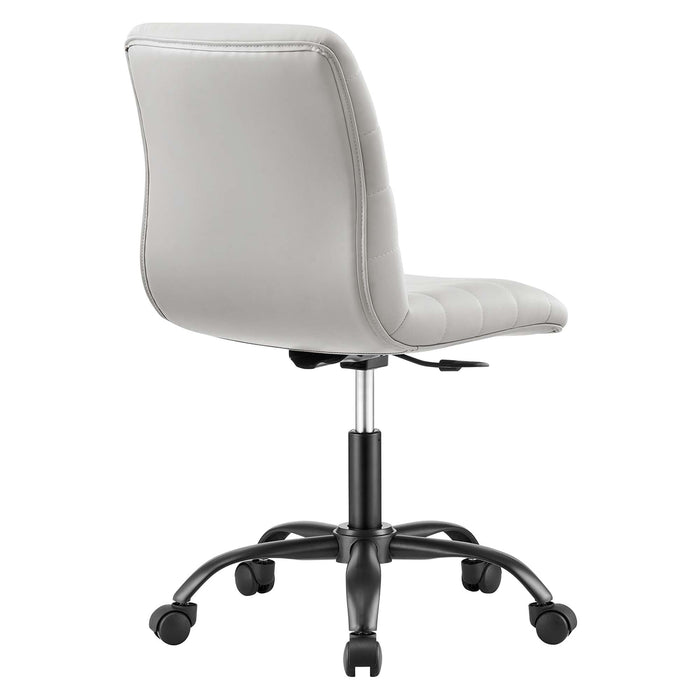 Ripple Armless Vegan Leather Office Chair