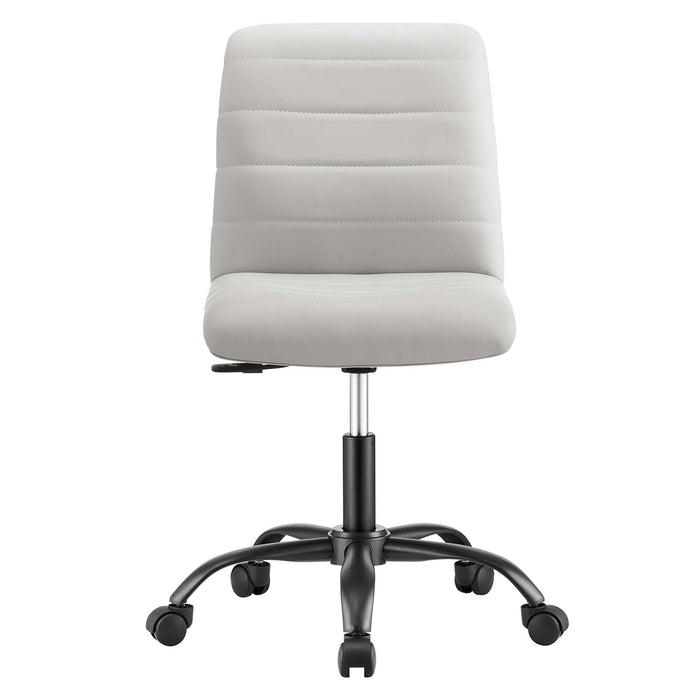 Ripple Armless Vegan Leather Office Chair