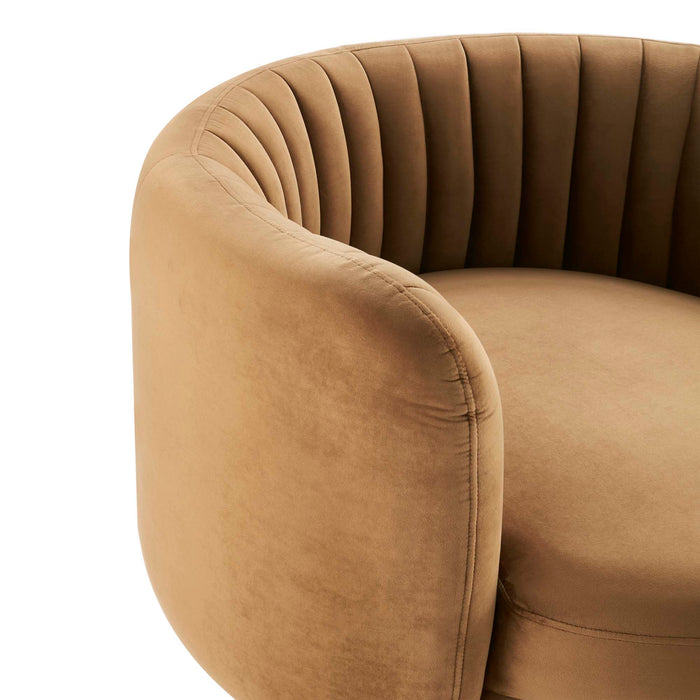 Embrace Tufted Performance Velvet Swivel Chair