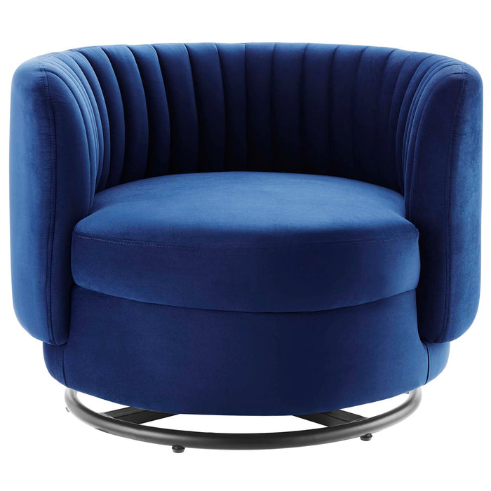 Embrace Tufted Performance Velvet Swivel Chair