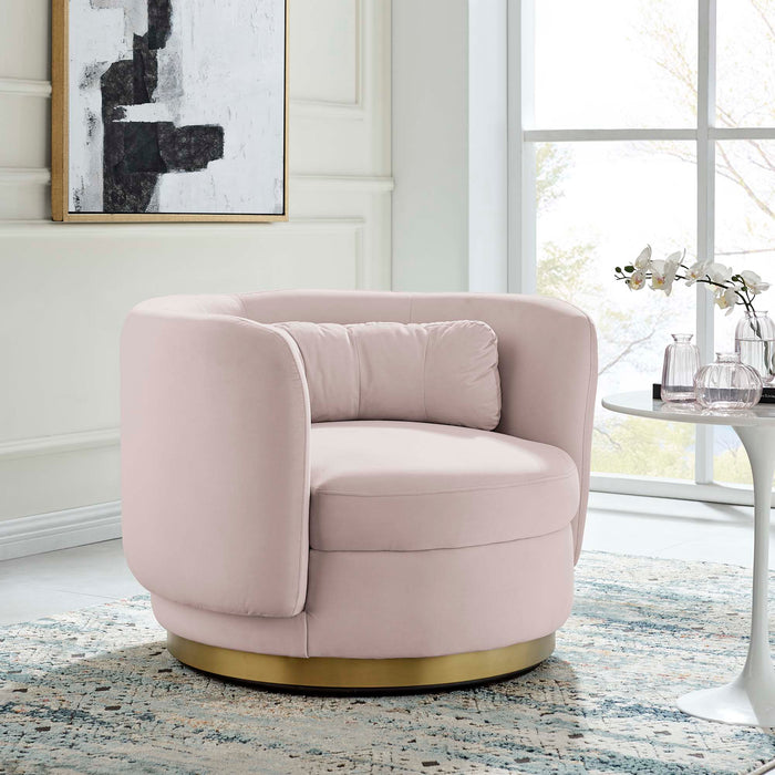 Relish Performance Velvet Swivel Chair