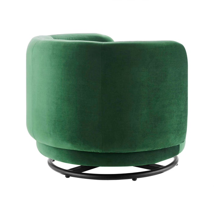 Relish Performance Velvet Swivel Chair