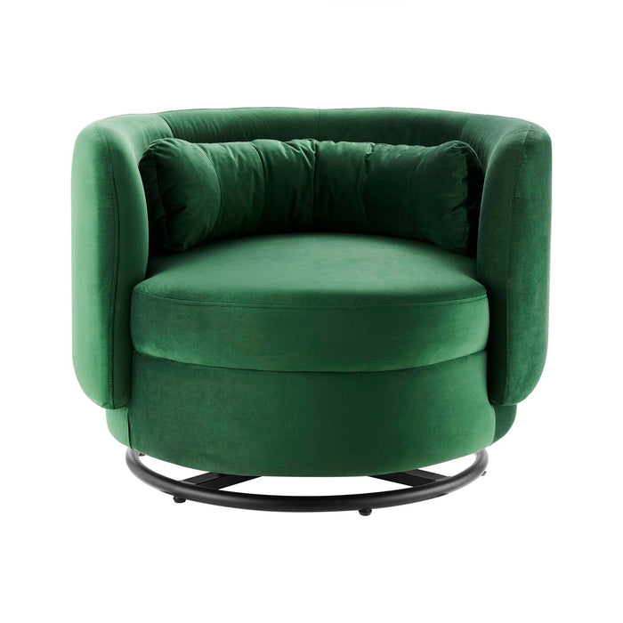 Relish Performance Velvet Swivel Chair