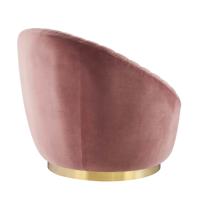 Whirr Tufted Performance Velvet Swivel Chair