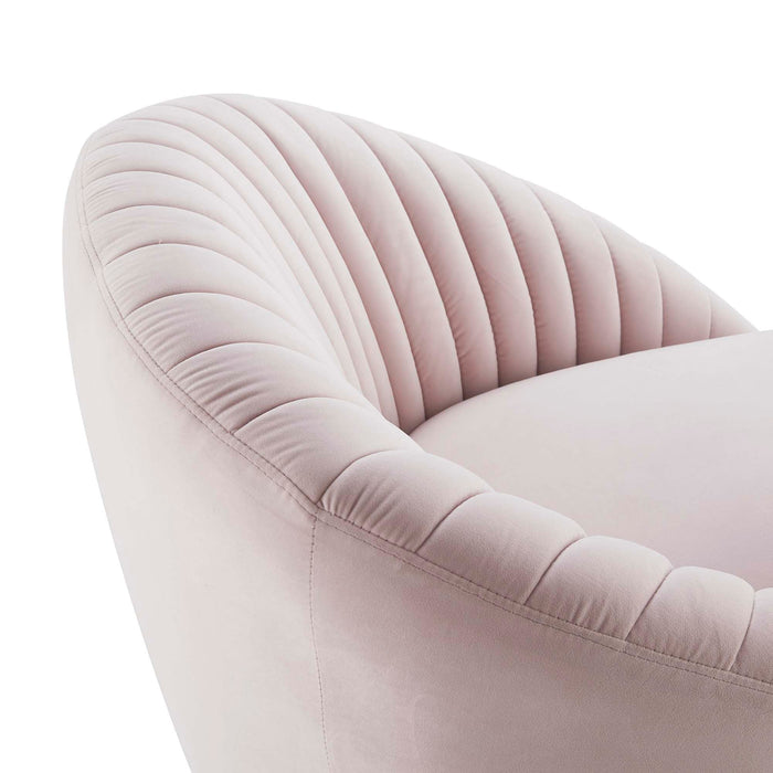 Whirr Tufted Performance Velvet Swivel Chair