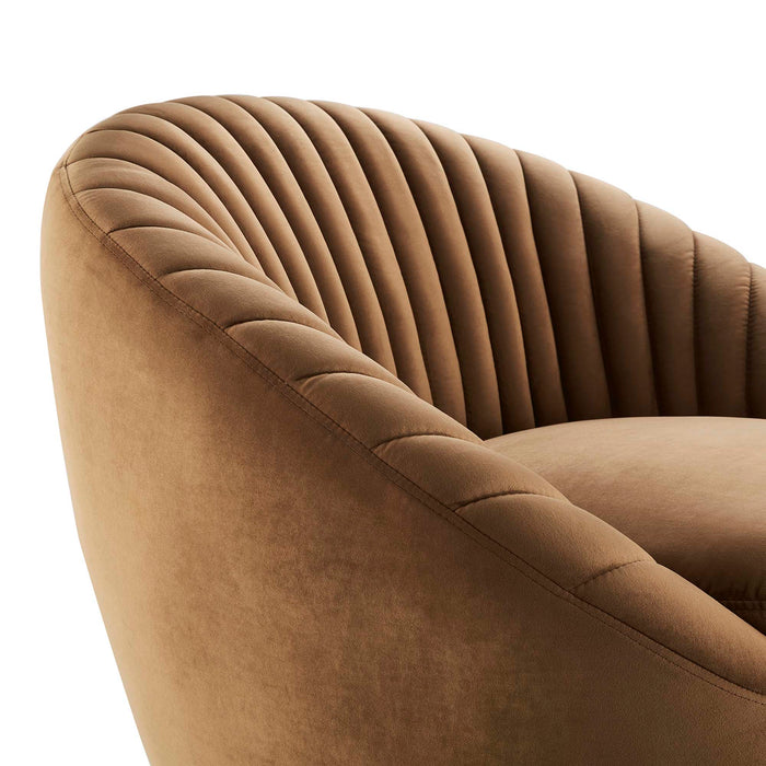 Whirr Tufted Performance Velvet Swivel Chair