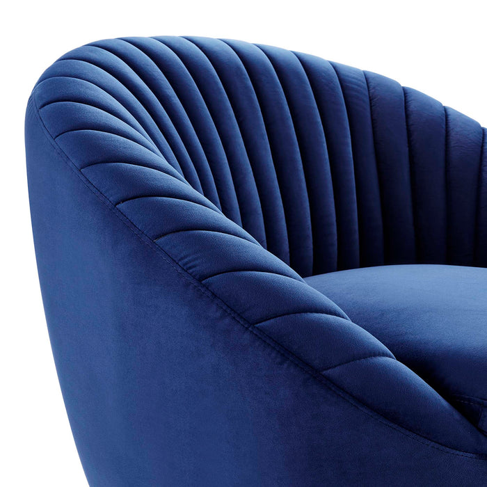 Whirr Tufted Performance Velvet Swivel Chair