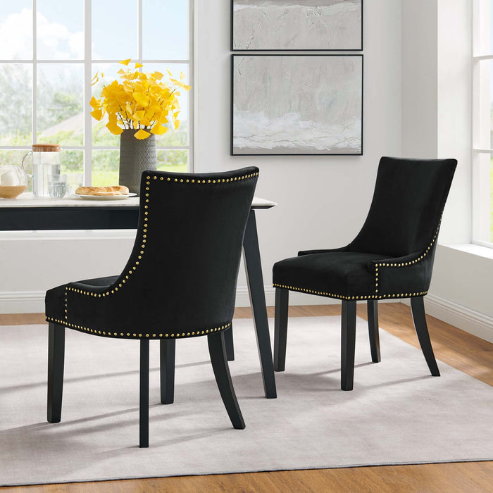 Marquis Performance Velvet Dining Chairs - Set of 2