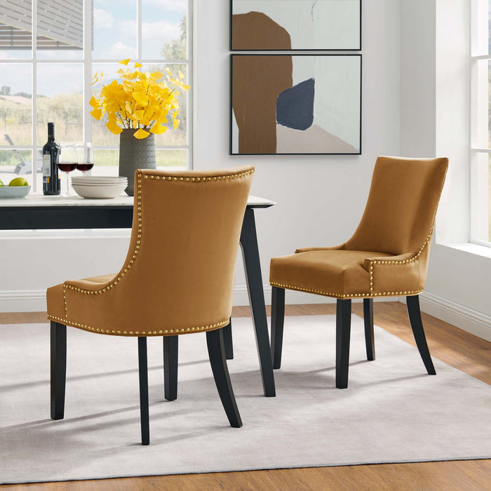 Marquis Performance Velvet Dining Chairs - Set of 2