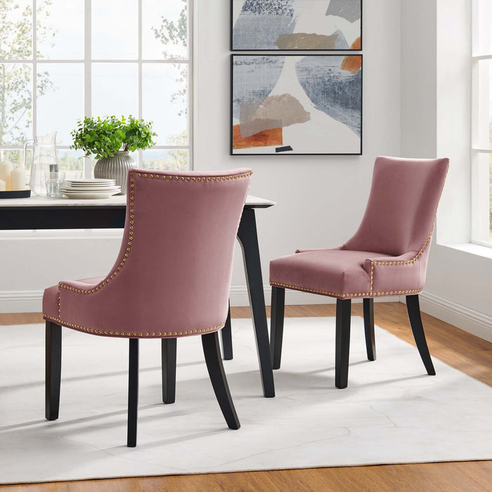 Marquis Performance Velvet Dining Chairs - Set of 2