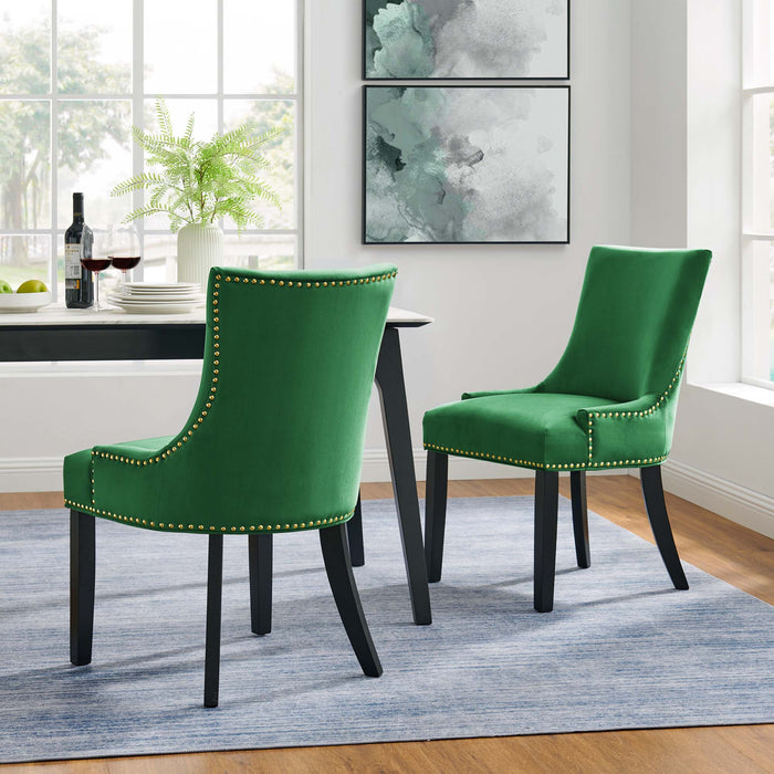 Marquis Performance Velvet Dining Chairs - Set of 2