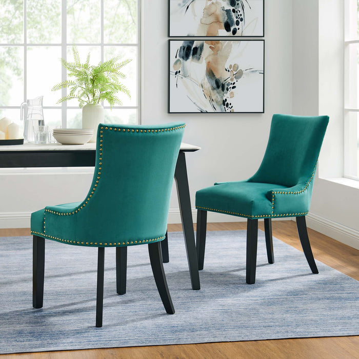 Marquis Performance Velvet Dining Chairs - Set of 2