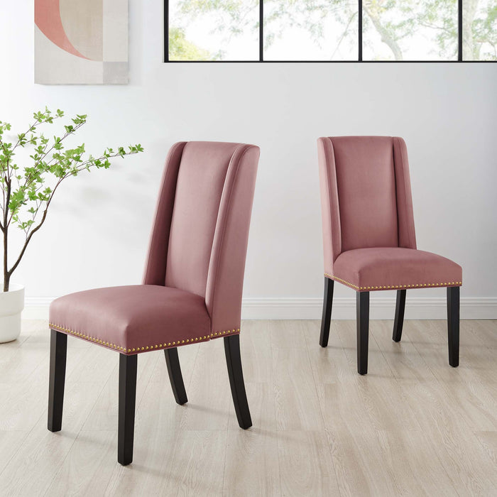 Baron Performance Velvet Dining Chairs - Set of 2