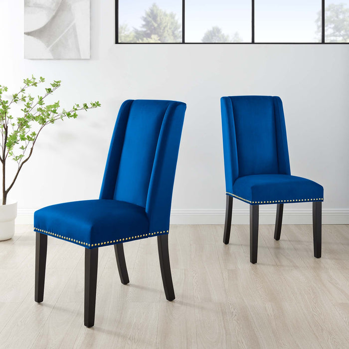 Baron Performance Velvet Dining Chairs - Set of 2