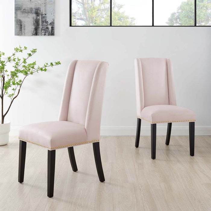 Baron Performance Velvet Dining Chairs - Set of 2