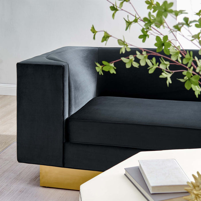 Eminence Upholstered Performance Velvet Sofa