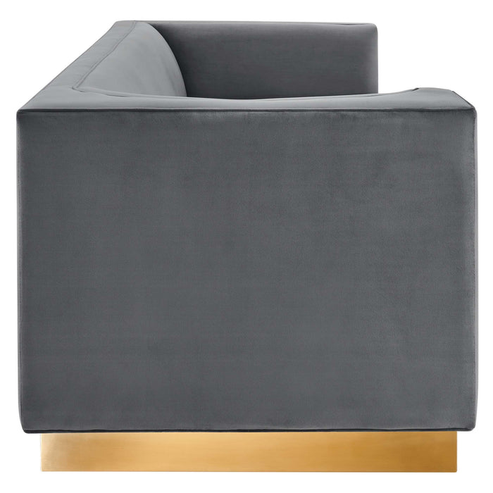 Eminence Upholstered Performance Velvet Sofa