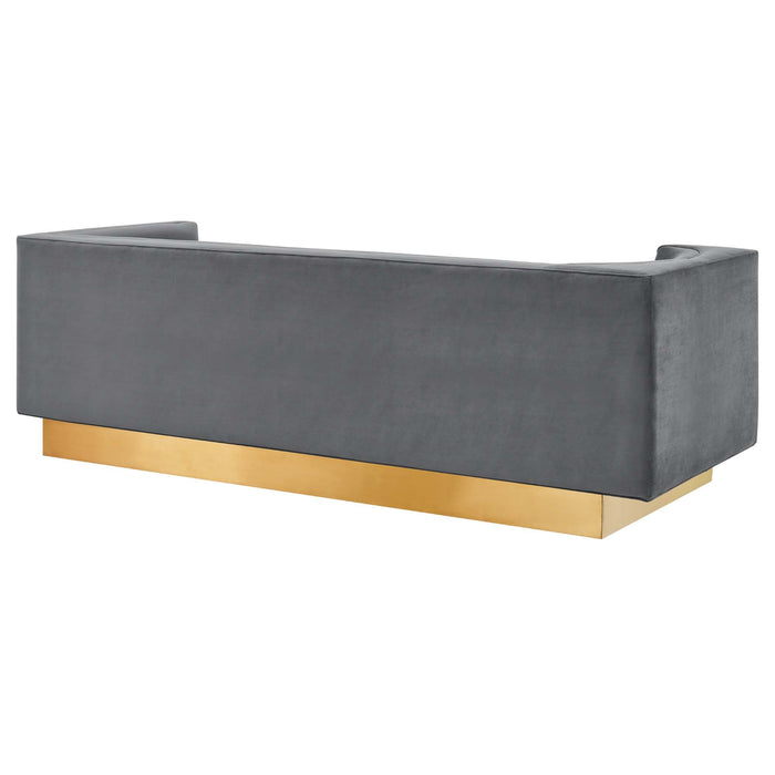 Eminence Upholstered Performance Velvet Sofa