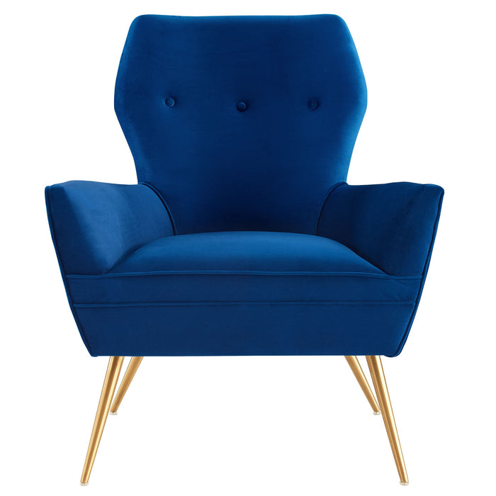 Renata Button Tufted Performance Velvet Armchair