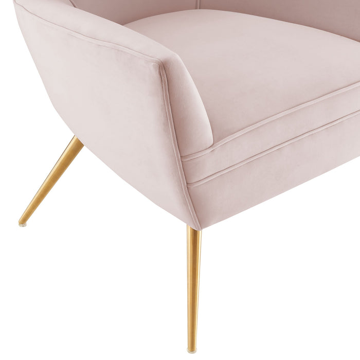 Renata Button Tufted Performance Velvet Armchair