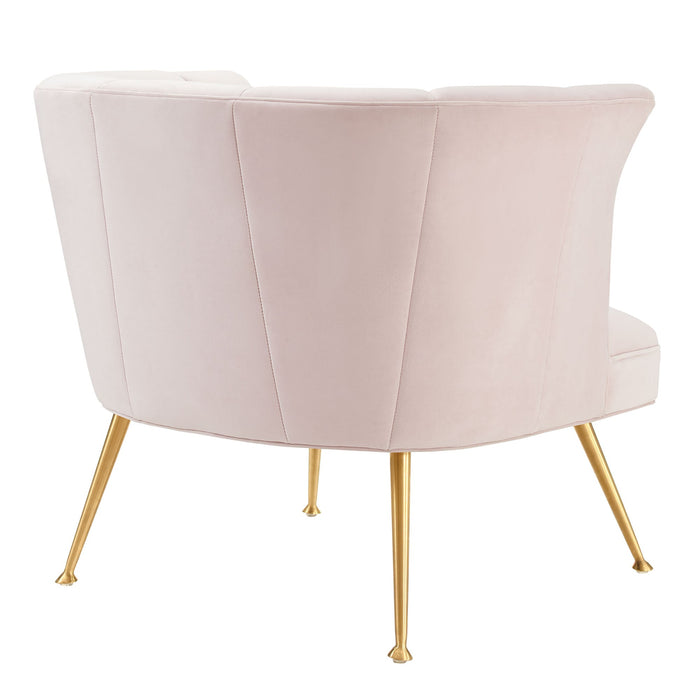 Veronica Channel Tufted Performance Velvet Armchair