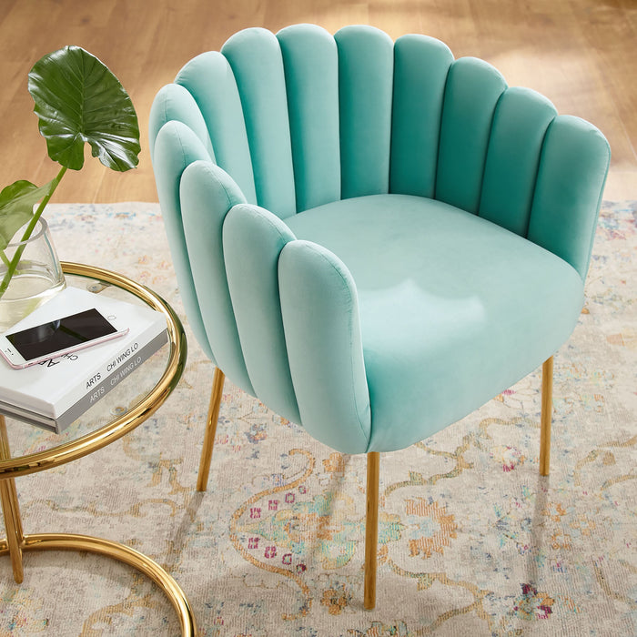 Sanna Channel Tufted Performance Velvet Armchair